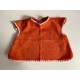 Bavoir à manches - tablier personnalisable - orange avec biais motif oranges fruitées  - pour bébé (6-30mois)