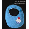 Bavoir naissance - bleu - cupcake