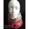 Snood - tour de cou - rose - oiseau