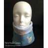 Snood - tour de cou - bleu - lapin