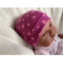 Bonnet maternité - rose - étoiles